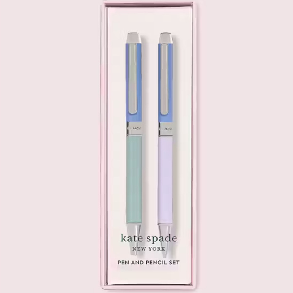 NWT Kate Spade Colorblock Pen and Pencil Set